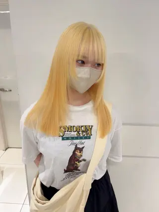 セミロング りおな/エクステ /ミルクティーカラーのヘアスタイル