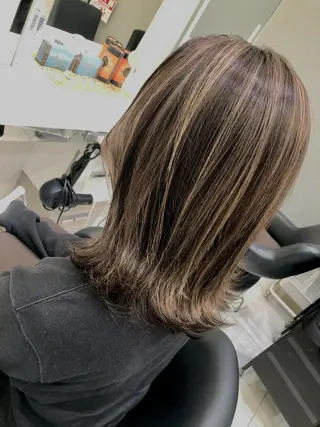 ミディアム カラー GOAT_茅ヶ崎 キシ サクラのヘアスタイル