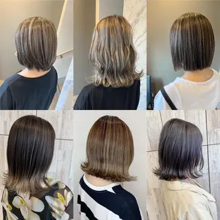 ミディアム カラー 白髪ぼかし/ 艶カラー🌿斎藤相慶のヘアスタイル