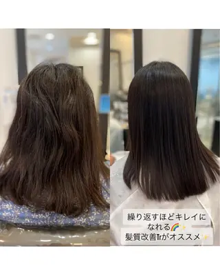 ミディアム YASU🍎CUT 赤系カラー/ヘアケアのヘアスタイル