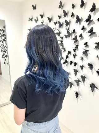 ロング カラー Re:st所属・Miyavi/カラー ショートボブのヘアスタイル