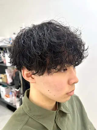 ショート パーマ メンズ Je suis heureuse Union所属・佐藤 ふみやのヘアスタイル