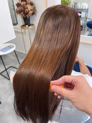 ロング 【coco.】hair所属・カジカワサキ/髪質 改善/クロスパーマのヘアスタイル