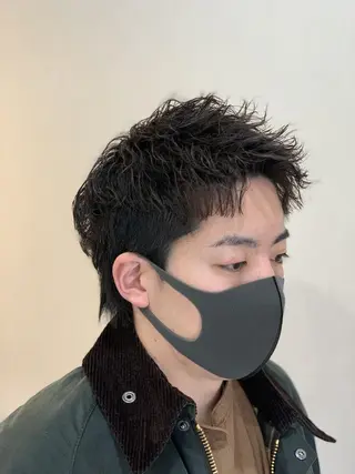 ショート パーマ メンズ カラー クセを最大限に活かす メンズパーマ奈良大祐のヘアスタイル