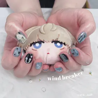 ネイル あゆ🎀/ワンホンネ イル/痛ネイルのネイルデザイン