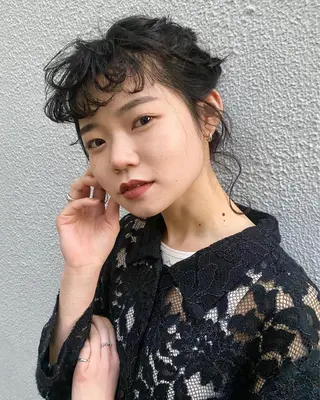 ミディアム ヘアアレンジ BELLA阿部野 TOMOMIのヘアスタイル