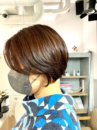 ショート カラー 色気レイヤー& ショートはお任せ🌟のヘアスタイル