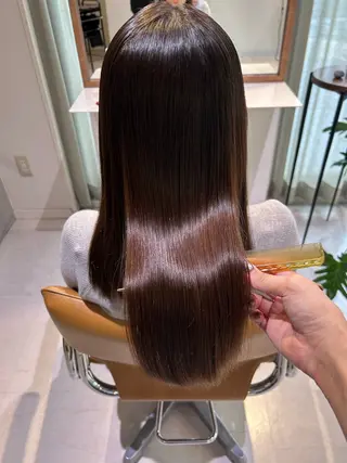 セミロング レイヤーカット/ツヤ 縮毛矯正/アチワのヘアスタイル