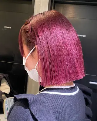 ミディアム カラー ヘアアレンジ 💗ガーリーヘア🎀 saki💗のヘアスタイル