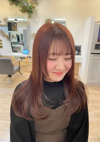 ロング カラー VISAGE ba.sk 金子詩帆のヘアスタイル