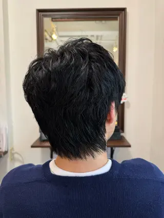 ショート パーマ メンズ 河端 悠花のヘアスタイル