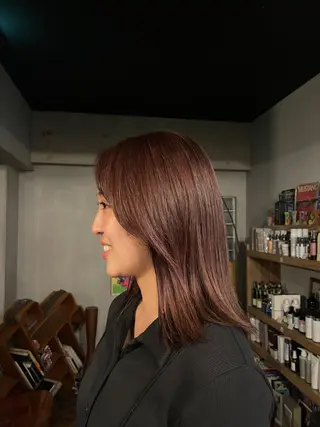ミディアム カラー BLESS所属・sawahata mariaのヘアスタイル