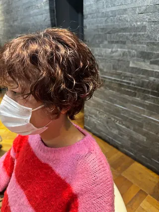 ショート カラー パーマ calme所属・鈴木 りんのヘアスタイル