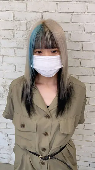 セミロング 派手髪支持率No1 Eisukeのヘアスタイル