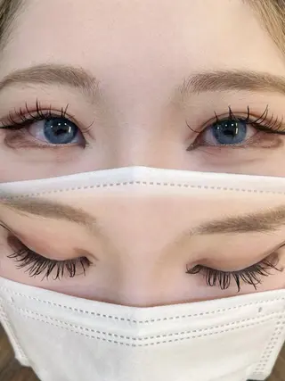 マツエク・マツパ 岡本葵子カットモデル ┊束感マツエクのマツエク・マツパデザイン