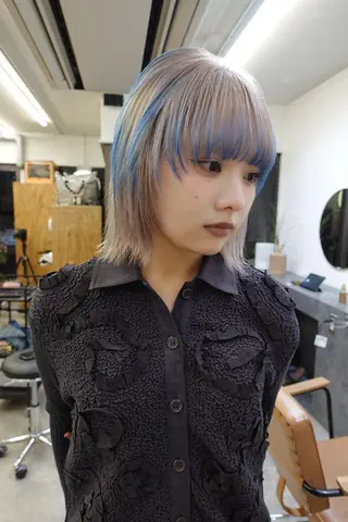 カラー ショート nelke/レイヤー 立川/ブリーチのヘアスタイル