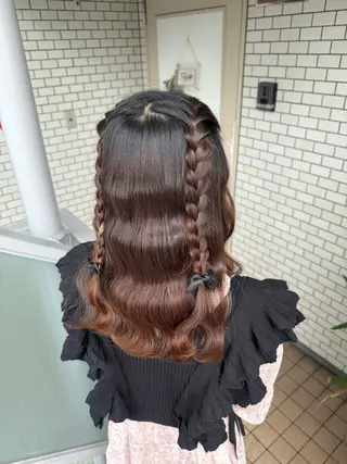 セミロング ヘアアレンジ 褒められヘアメイク /‎ボブ女子🐶みおのヘアスタイル