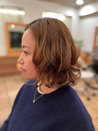 ミディアム パーマ d'ici所属・d’ici六本木 佐藤彩のヘアスタイル