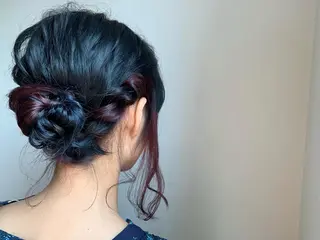 ミディアム カラー ヘアアレンジ ボブウルフ／ボブ Satsuki【名駅のヘアスタイル