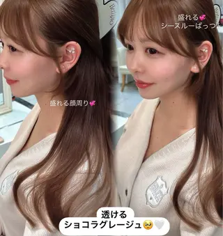ロング 💗ブリーチなし 垢抜け💗徳井はやとのヘアスタイル