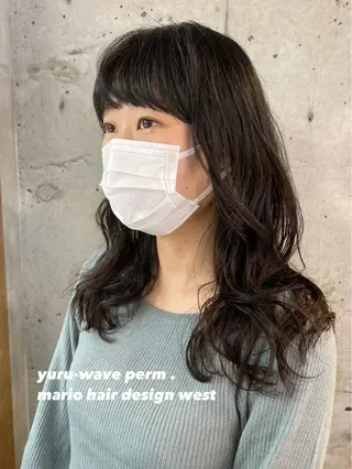 セミロング パーマ 竹嶌 健吾のヘアスタイル