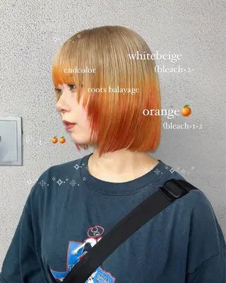 ロング カラー 💫miyu💫デザ インカラー/アレンジのヘアスタイル