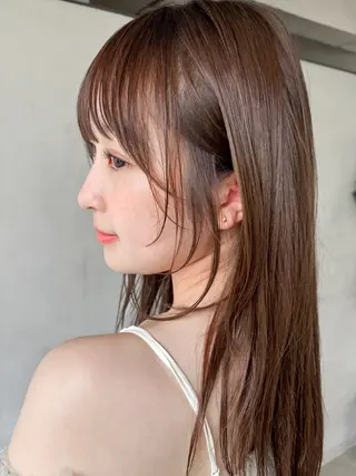 ミディアム カラー 🤍似合わせカット/ 艶カラー/表参道🫧のヘアスタイル
