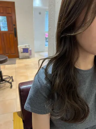 セミロング カラー 🥀韓国ヘア🥀 宮津真菜のヘアスタイル