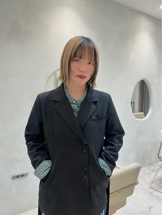 ショート カラー ヘアアレンジ ETERNAL所属・透明感カラー🌛 reikaのヘアスタイル