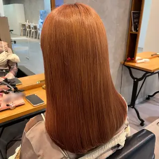 ロング カラー 野沢 知花のヘアスタイル