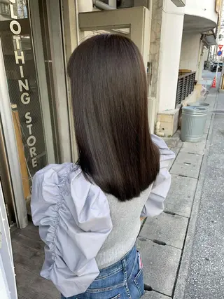 セミロング カラー miloc那覇 MIKUのヘアスタイル