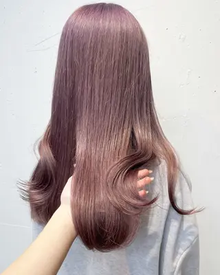 セミロング カラー 🎀taro ブリーチなしカラーのヘアスタイル