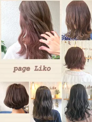 セミロング カラー パーマ 透明感カラー/ 寺田千雅子のヘアスタイル