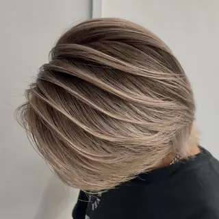 ミディアム カラー パーマ ヘアアレンジ メンズ メンズバレイヤージュ 🌫デザインカラーのヘアスタイル
