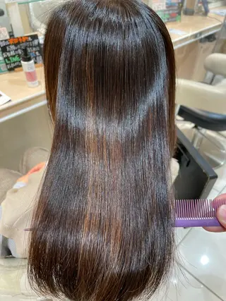 ロング 縮毛矯正、髪質改善／ 松田 龍之介のヘアスタイル