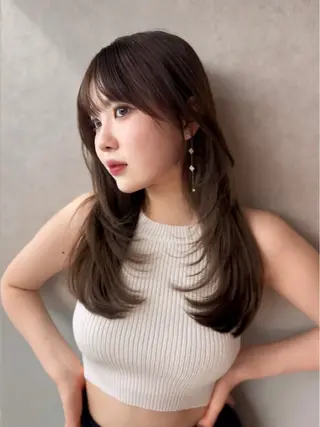 ロング カラー 韓国ヘア/レイヤー Londエレンのヘアスタイル