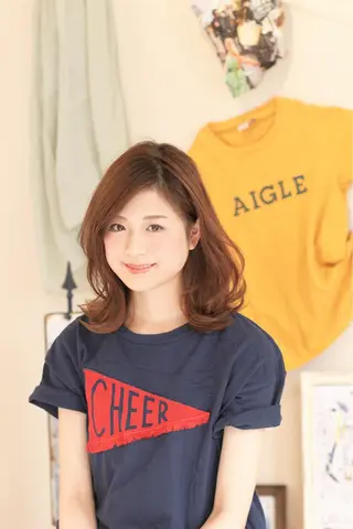 ミディアム アメリラブヘアー 土屋 洋平のヘアスタイル