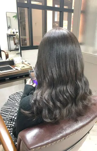 パーマ カラー セミロング 初めでも安心🌟 newi町田✂のヘアスタイル