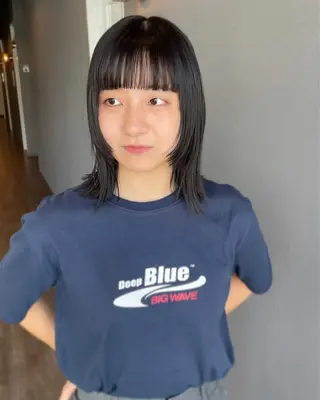 ミディアム カラー iet.所属・ウルフ/ボブ/耳ツボ ジュエリー◎ricoのヘアスタイル