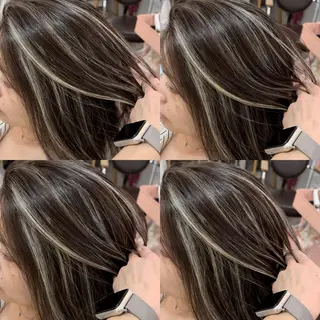 ロング カラー ヘアアレンジ メンズ Dimo＆所属・ハイライトカラー /ダイスケのヘアスタイル