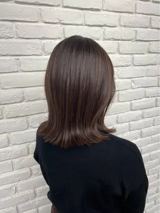 ミディアム カラー ヘアアレンジ DIFINOaoyama所属・🎧ayaka/ボブ /透明感カラー🩵のヘアスタイル
