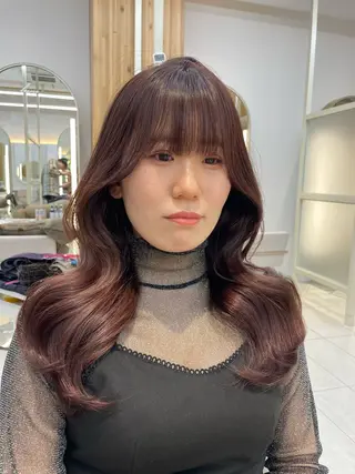 ロング カラー 顔周り/透明感カラー /韓国ヘア/TAKUのヘアスタイル