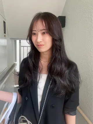 ロング カラー 似合わせ小顔レイヤー 🎀nonokaのヘアスタイル