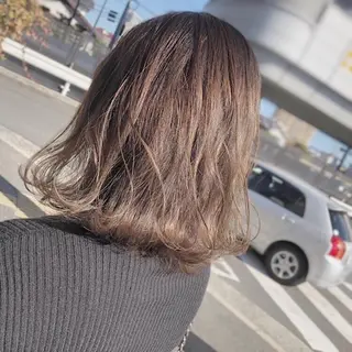 セミロング カラー ba-boo 広島のヘアスタイル