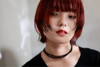 ショート カラー d'Or riz所属・長谷川 絵美のヘアスタイル