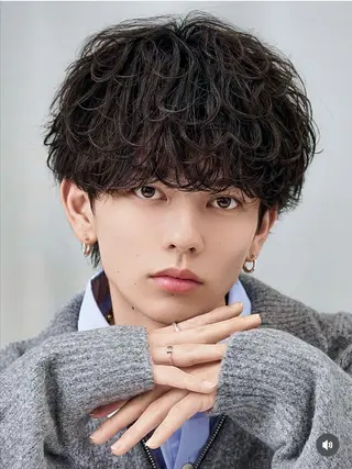 ショート ⭐️メンズ特化⭐️ パーマ カラーのヘアスタイル