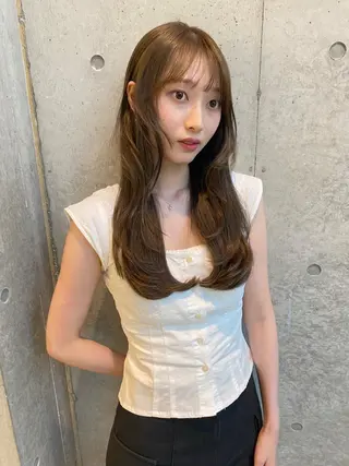 ロング カラー レイヤー/柔色 カラー/SAkiのヘアスタイル