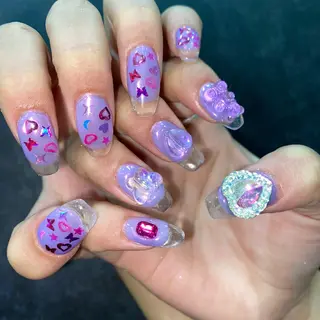 ショート カラー ヘアアレンジ ネイル マツエク・マツパ 💓💓彩 音💓💓のマツエク・マツパデザイン