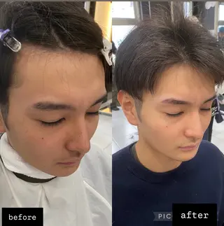 ショート パーマ メンズ ホワイト/店長/カラ ー講師/錦糸町/岩崎のヘアスタイル