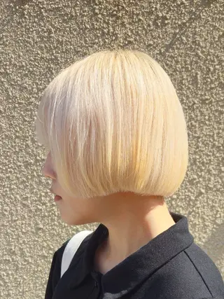 ショート カラー ill 天神大名所属・YOKUTO 透明感カラー/ボブのヘアスタイル